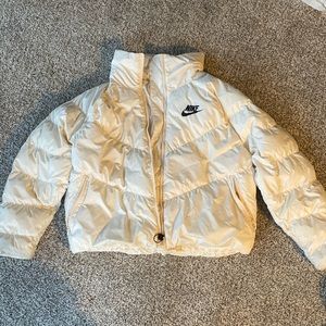 White Nike puffer jacket